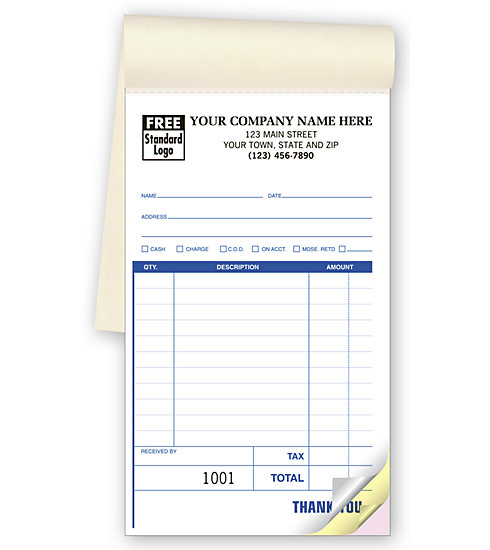 Multipurpose sales book can be used in for any business. Convenient enough to take on the road.