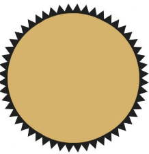 These circle labels come with a starburst pattern on the outer edge. 