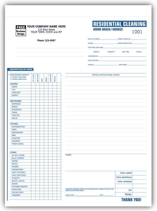 6579 - Residential Cleaning Work Orders