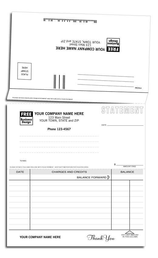 705 - Personalized Statements with Return Payment Envelopes