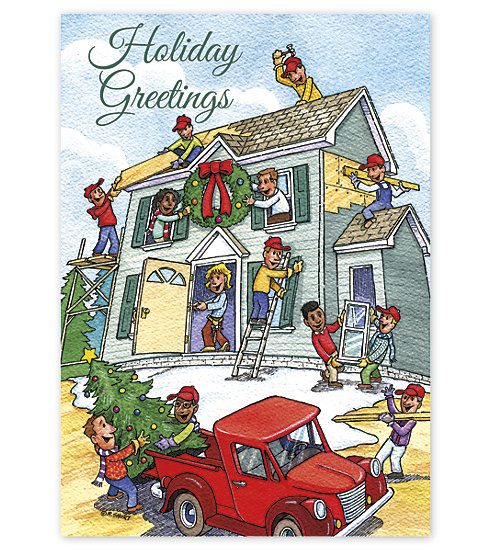 Send these adorable cards to everyone on your client list. Perfect for those in the contractor industry.