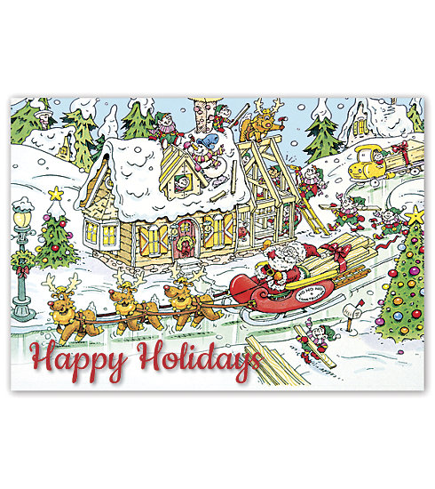 Send your clients the wittiest of wishes with this Holiday Builders card. Ideal for contractors.