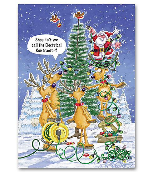 Light up your guest's mailbox with this adorable holiday card.