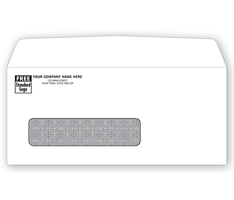 Mailed with peace of mind: Tinted inside pattern keeps confidential information from showing through.