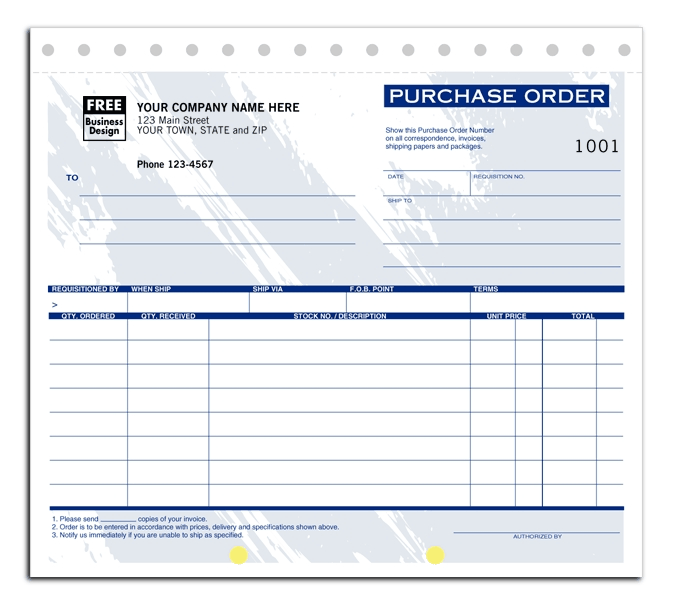 91T - Compact Purchase Orders Printing