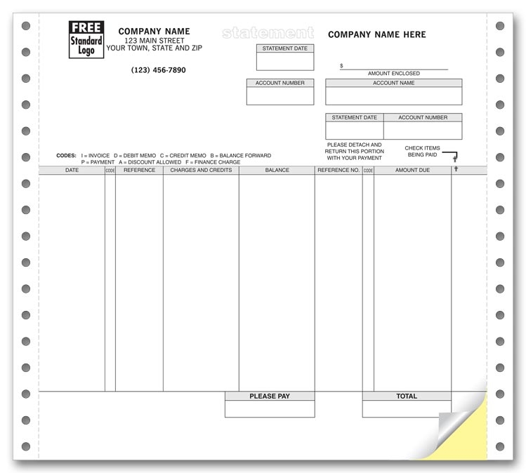 9191 - Custom Imprinted Continuous Statements