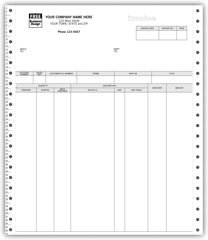9319 - Continuous Invoice for Peachtree