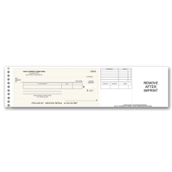 Long Stub Disbursement Checks