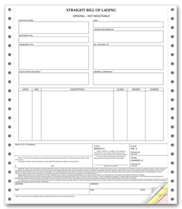 Continuous Straight Bills of Lading
