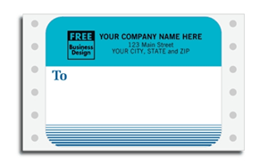 Continuous Mailing Labels, Blue & White