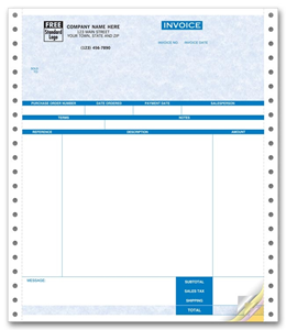 Continuous Service Invoice for One-Write Plus - Parchment