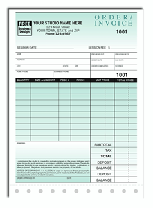Photography Order Invoices + Envelope