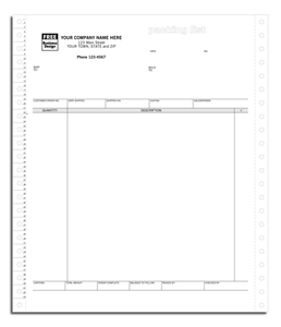 Continuous Packing Lists