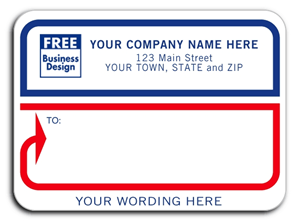 Mailing Label Rolls, Red & Blue