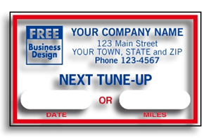 Static Cling Labels - Windshield Labels: Next Tune-Up