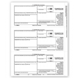 Laser 1099-S Tax Forms - Payer or Borrower Copy B