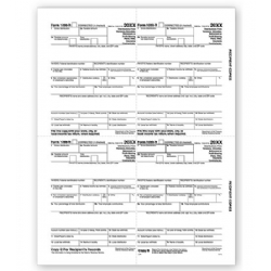 Laser 1099-R 4-Up Tax Forms - Recipient Copy B, C, 2