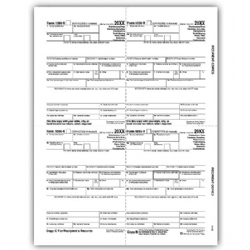 Bulk 1099-R Tax Forms - Recipient Copy B, C, 2