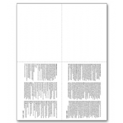 Blank Laser 1099-R Tax Forms - Copy B & C Backers, 4 Up
