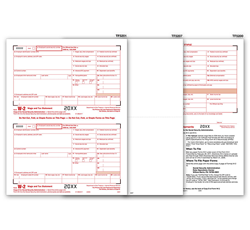 Blank Laser W-2 Tax Forms