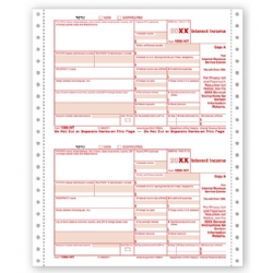 Continuous 1099-INT - Interest Income Copy B, 4-Part