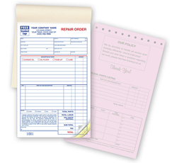 2545 - Booked Auto Repair Order Forms