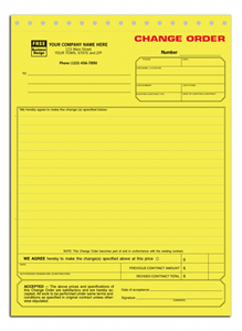 Contractor Change Order Forms