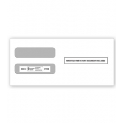 W-2 Tax Envelopes - Double-Window Envelope, Horizontal, 3-Up