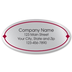 Small oval weatherproof labels