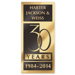 Rectangle Foil Anniversary Labels