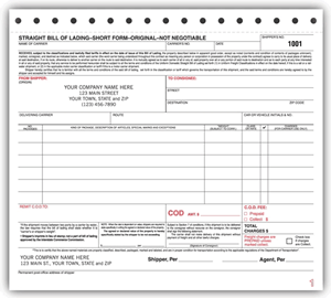 Short Form Straight Bills of Lading