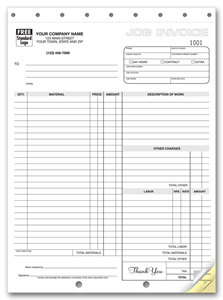 Carbonless Job Invoices
