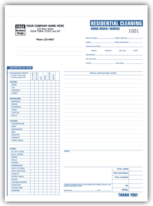 Residential Cleaning Work Orders