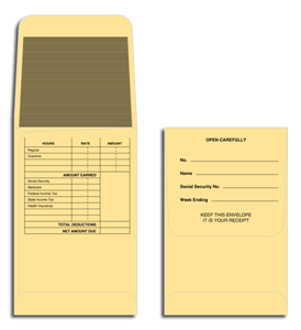 Manila Payroll Envelopes