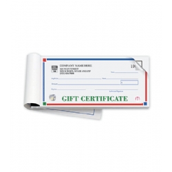 Gift Certificate Books- Primary Colors- High Security