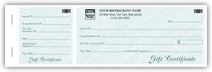 Custom Gift Certificate Books -Vineyard