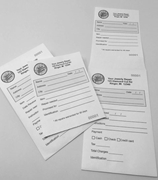 Custom printed jewelry repair envelopes with black ink