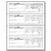 4-Up Bulk Laser W-2 Tax Forms - Horizontal Format