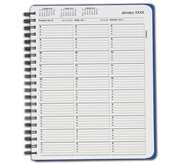 TimeScan 1 Col Wirebound Book 15 Minutes