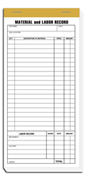 Material & Labor Records