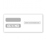 W-2 Tax Envelopes - Double-Window Envelope, Horizontal, 3-Up