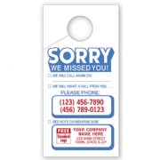 Door Hangers "Sorry we Missed You"