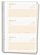 Spiral-Bound Phone Message Book with Numbering