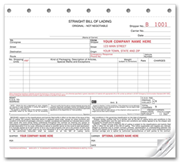 Carbonless Straight Bills of Lading 