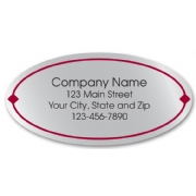 Small oval weatherproof labels