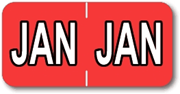 Sycom® Compatible End-Tab Month-Aging Labels - January