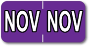 Sycom® Compatible End-Tab Month-Aging Labels - November