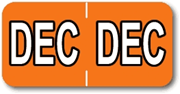 Sycom® Compatible End-Tab Month-Aging Labels - December