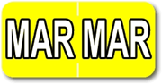 Sycom® Compatible End-Tab Month-Aging Labels - March