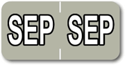 Sycom® Compatible End-Tab Month-Aging Labels - September